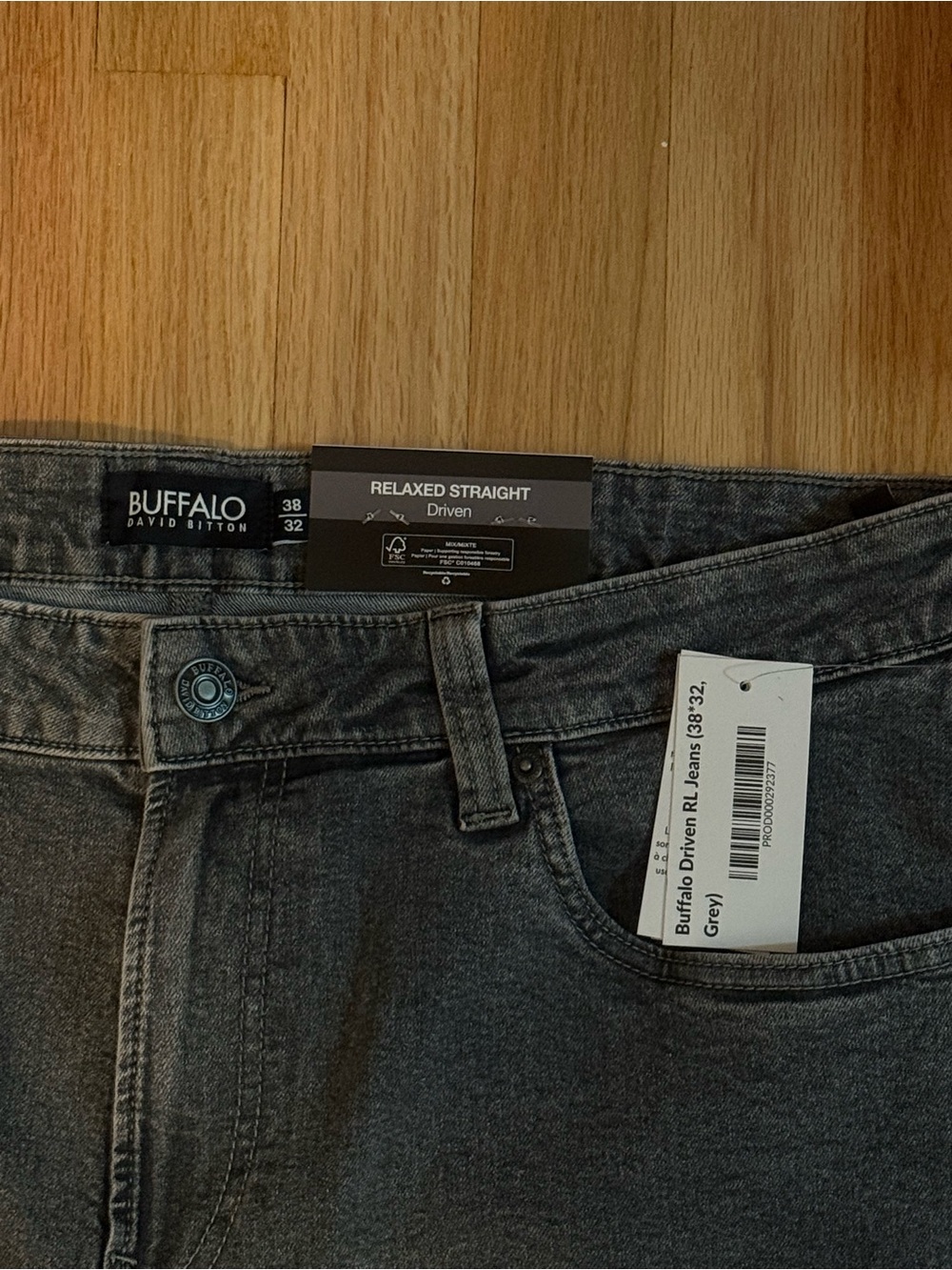Buffalo David Bitton Men's Relaxed Straight Jeans - Grey Wash